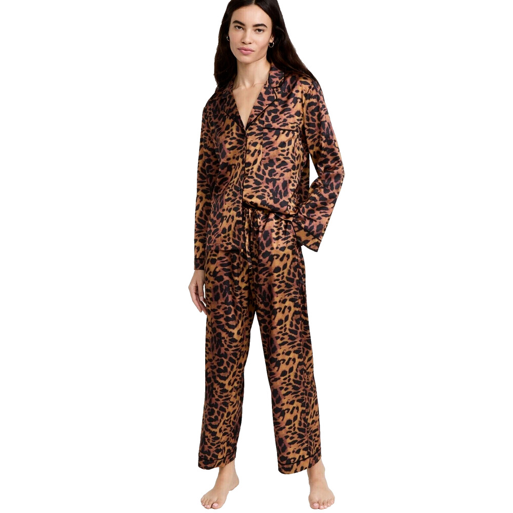 Generation Love Nikki Pajama Set With Pouch Wild Leopard Multicolor XS NEW